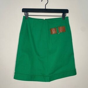 Worth Kelly Green Rare Style One of a Kind Skirt Size 2